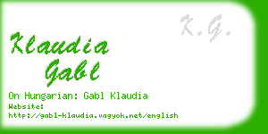 klaudia gabl business card